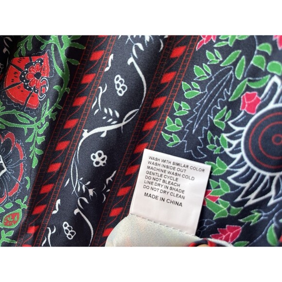 Dalia MacPhee womens Belted Long Maxi Dress size Medium (4-6) Navy & Red Floral - Picture 9 of 9